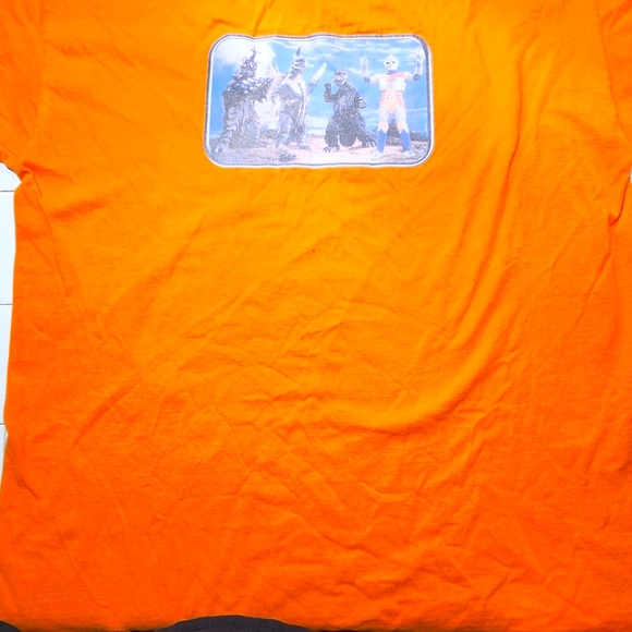 XING T-SHIRTS SIZE XL Orange Godzilla - Picture 1 of 7